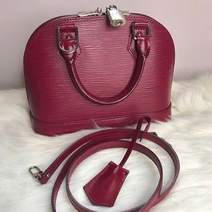 Louis Vuitton Alma BB Epi Leather Fuchsia Bag